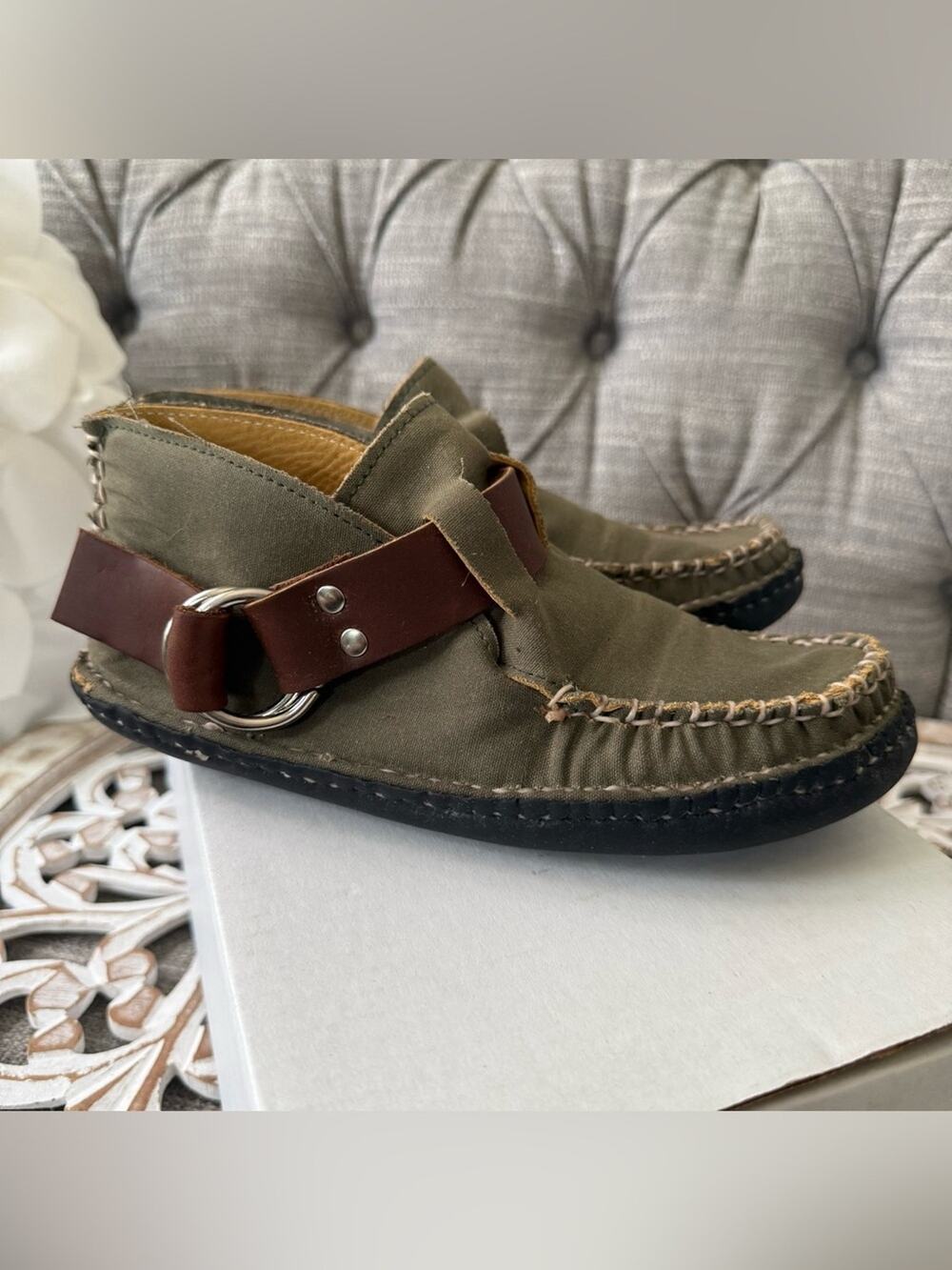 Quoddy Harness Moccasins Shoes Women’s 7 $355